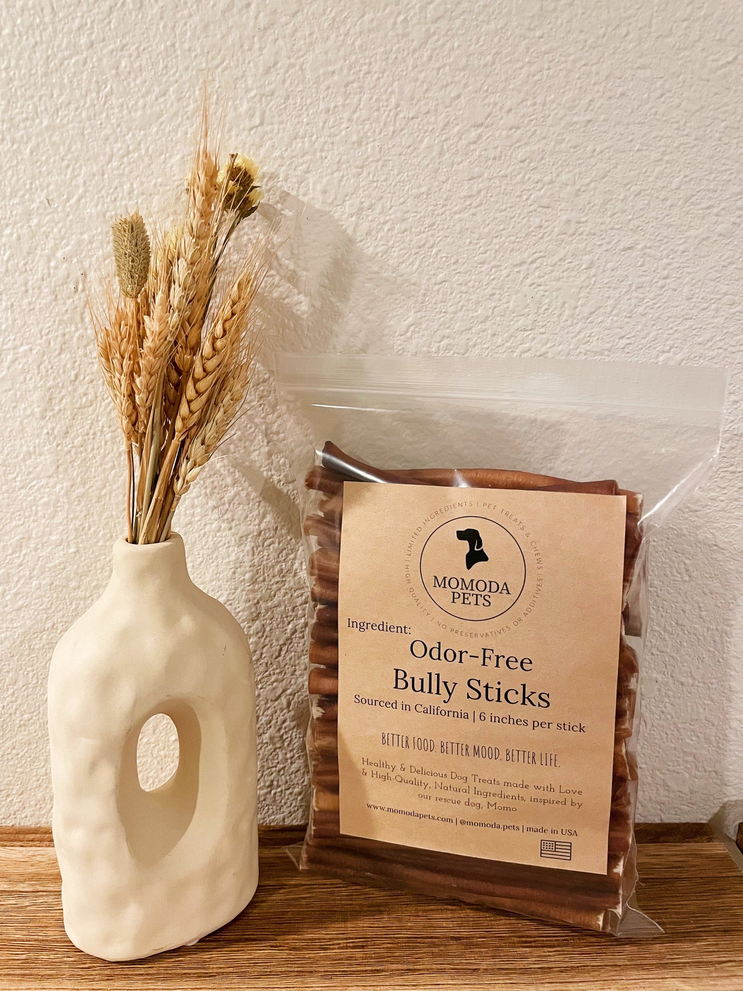 6" Bully Sticks (Odor Free) BULK